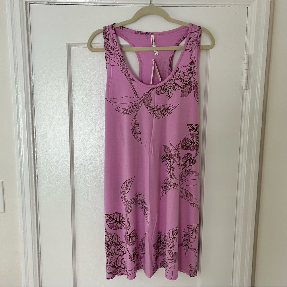 NWT Soma Cool Nights Tank Sleepshirt Bali Batik Meta Mauve Size XL